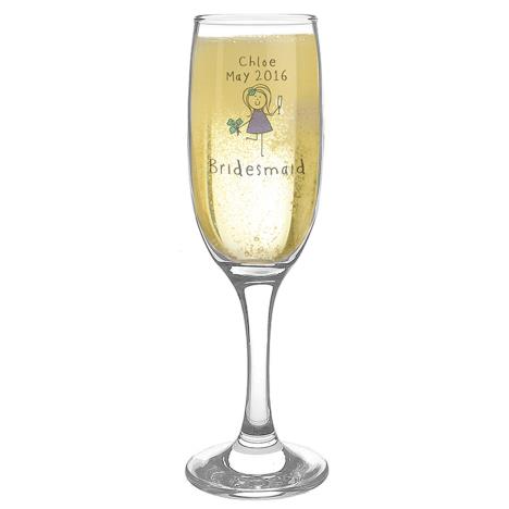 Personalised Purple Ronnie Female Wedding Champagne Flute Extra Image 1